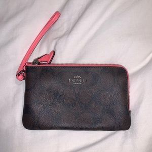 Coach Signature Double Zip Wallet